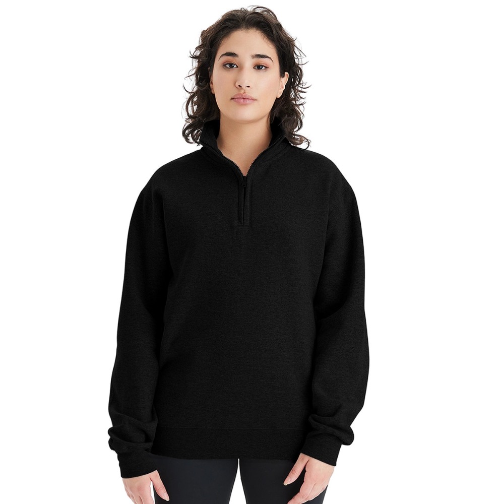 Champion Unisex Zip Pullover Sweatshirt with 1/4 zip front