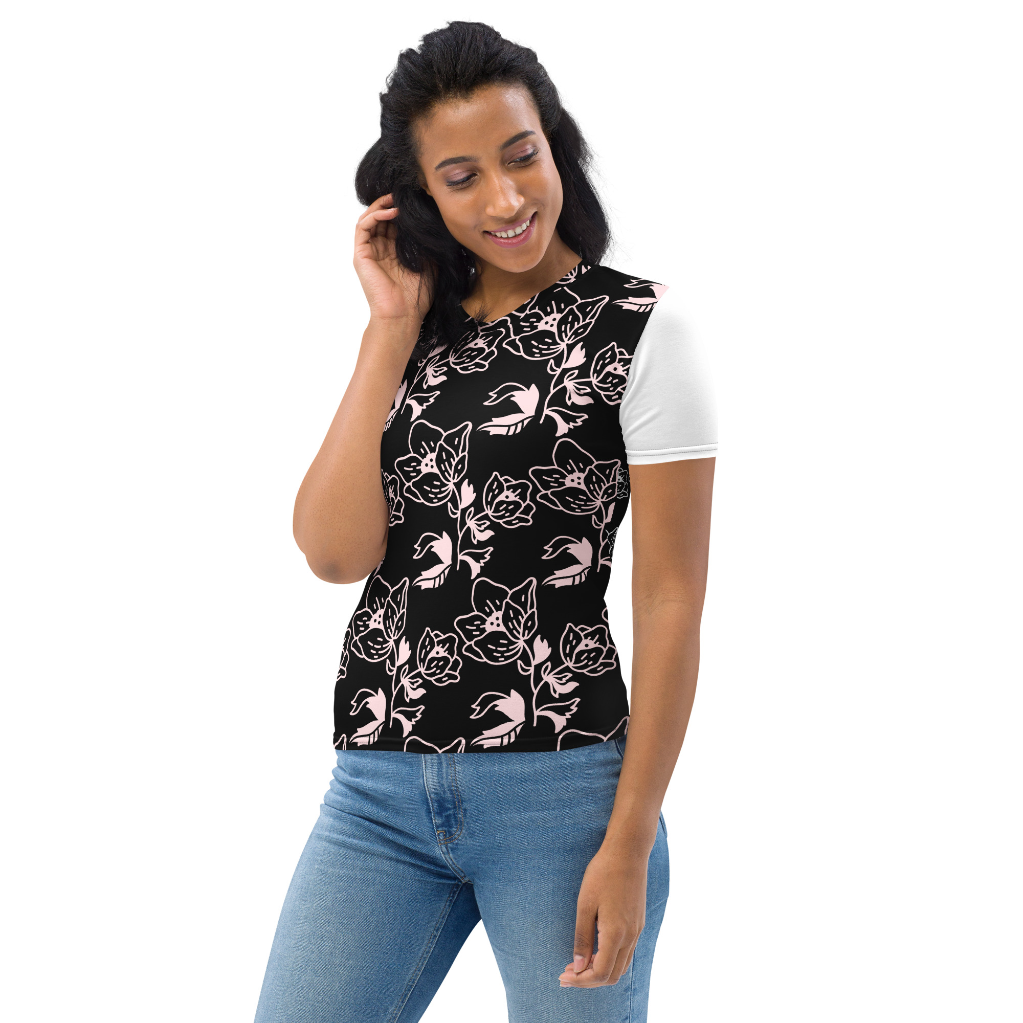 all over print womens crew neck t shirt white left 6a4f3c58ce6ac